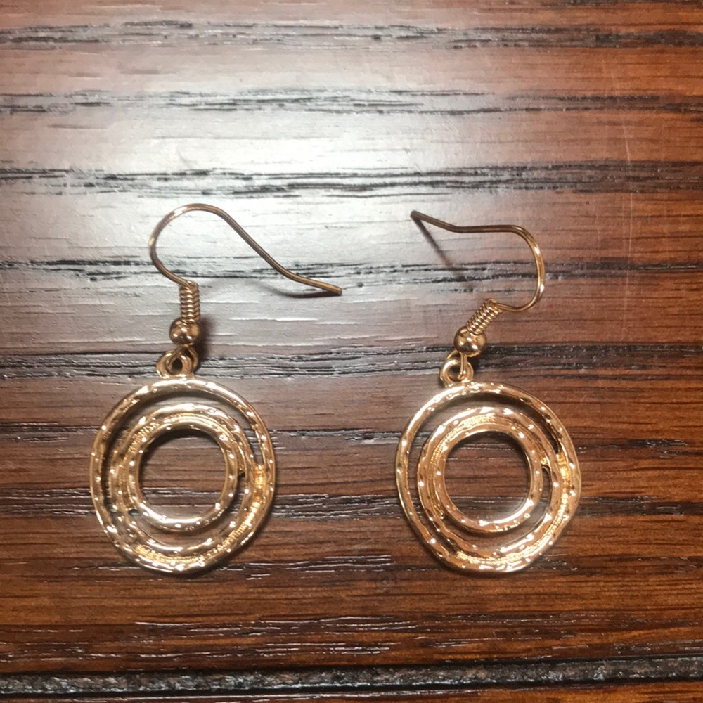 Rose-Gold dangly earrings